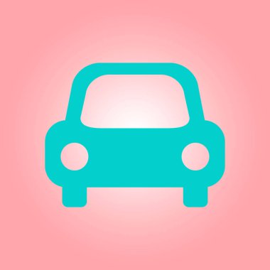 Taşıma simgesi. Araba işareti. Teslimat taşıma sembolü.