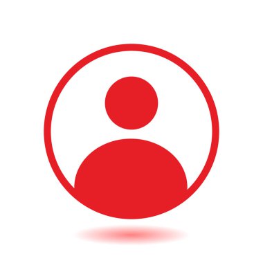 Bağlantı işareti. Kullanıcı işareti simgesi. Kişi sembolü. İnsan avatar. Düz stil. 