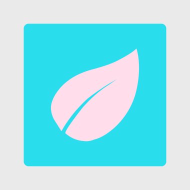 Yaprak simgesi. Taze doğal ürün. Organik ürün simgesi. Düz tasarım stili.