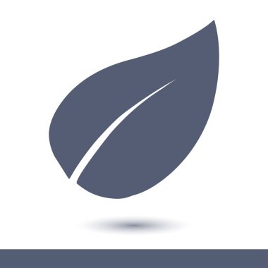 Yaprak simgesi. Taze doğal ürün. Organik ürün simgesi. Düz tasarım stili.