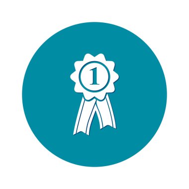  Kurdele simgesi ile rozet. Ödülü rozet şerit erkek ile.