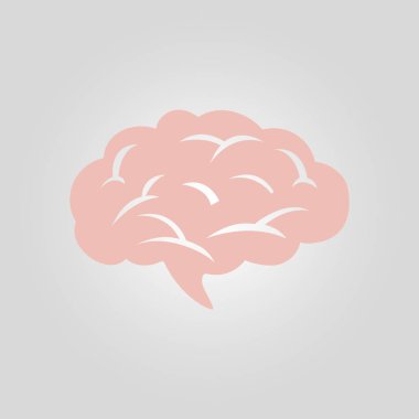 Beyin simgesi. İnsan akıllı akıllı zihin. Nöroloji sembolü.