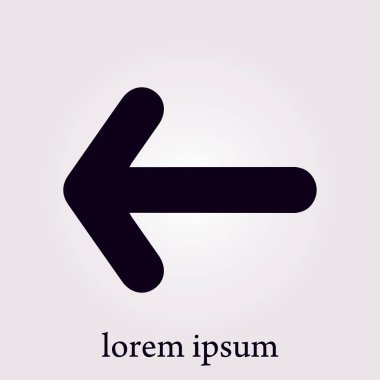 Ok simgesi. Kara navigasyonu için işaretçi yönünü.
