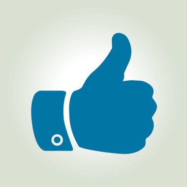 Simge gibi. El parmak tabela. Sembol başparmak. Düz tasarım stili. 