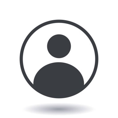 Bağlantı işareti. Kullanıcı işareti simgesi. Kişi sembolü. İnsan avatar. Düz stil. 