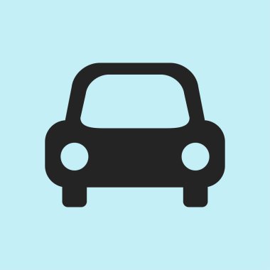 Taşıma simgesi. Araba işareti. Teslimat taşıma sembolü.