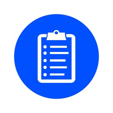 Listesi vektör simgesini denetleyin. Alışveriş listesi simgesi. Düz tasarım stili.