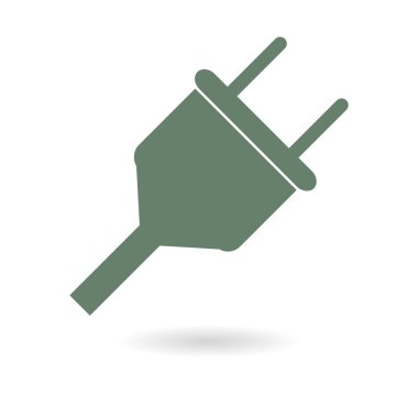 Vektör elektrik prizinden sembolü. Web düz simgesi.