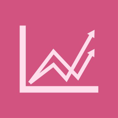 İş grafiği. Infographic. Grafik simgesini. Büyüyen grafik erkek. Düz tasarım stili.