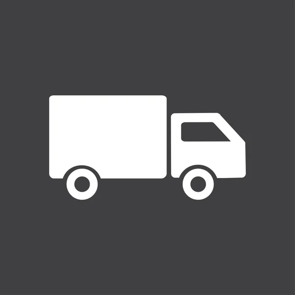 Dostawy Samochodów Ciężarowych Znak Ikona Cargo Van Symbol Przesyłki Czas — Wektor stockowy