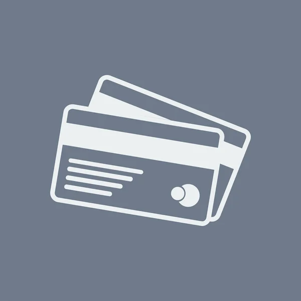 Vector Creditcards Pictogram Platte Ontwerpstijl — Stockvector