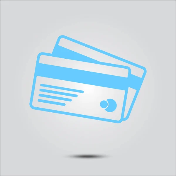 Ícone Cartões Crédito Vetorial Estilo Design Plano —  Vetores de Stock