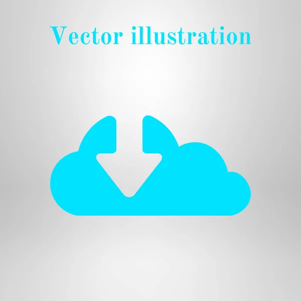 Descargar Desde Icono Nube Sube Botón Símbolo Carga — Vector de stock