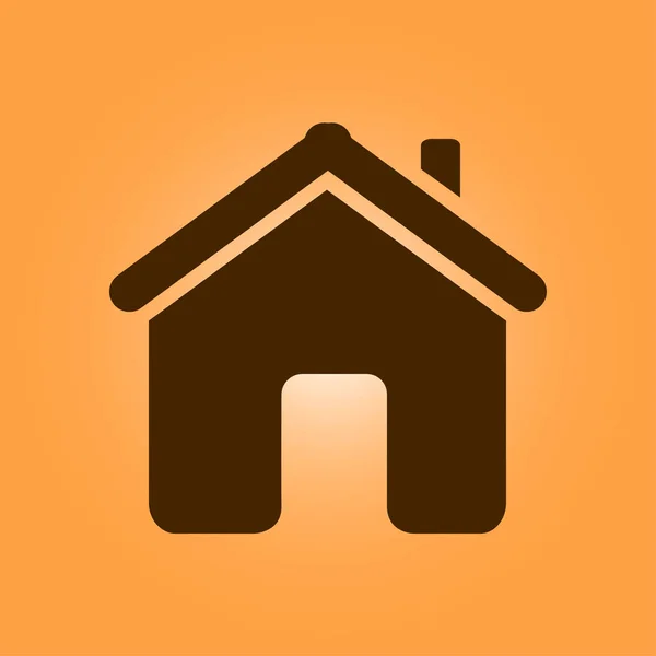 Vector Home Icono Estilo Diseño Plano — Vector de stock