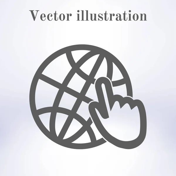 지구본 아이콘입니다 디자인 스타일 아이콘 — 스톡 벡터