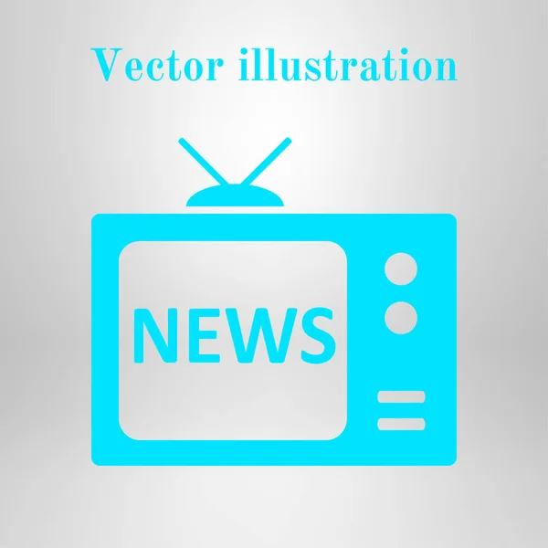 Nachrichtenreporter Fernsehen Flachen Design Stil Symbol Der Massenmedien — Stockvektor
