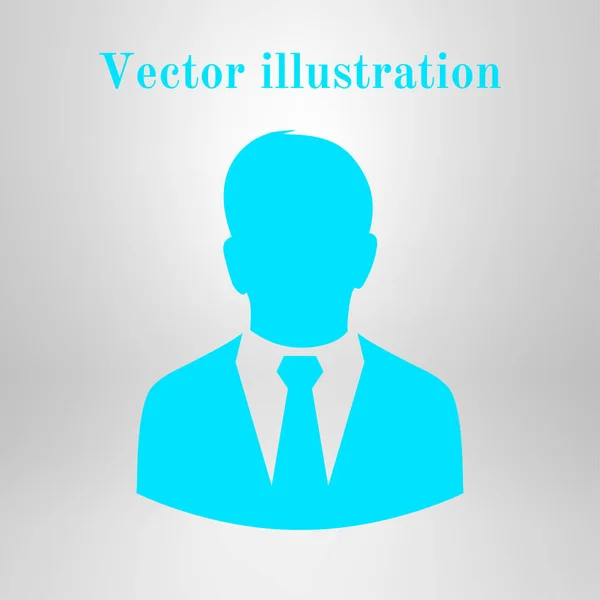 Icono Usuario Hombre Traje Negocios Estilo Diseño Plano — Vector de stock