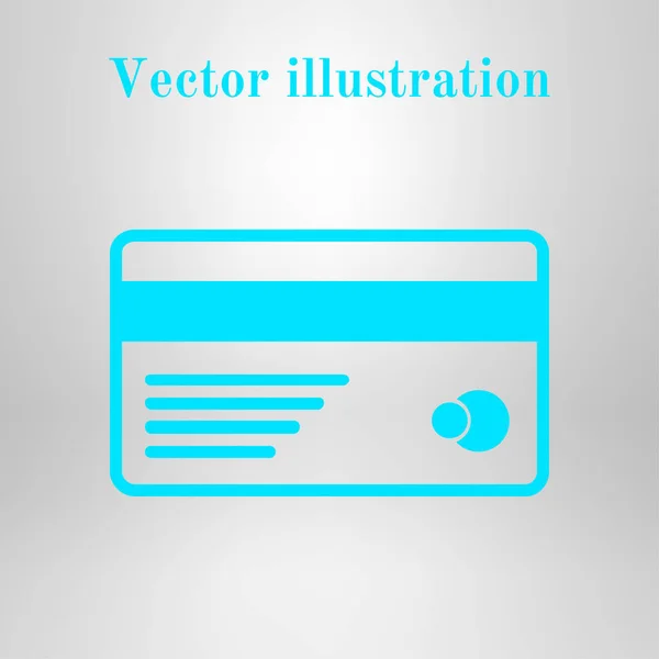 Vector Credit Card Icon Flat Design Style — Stock Vector