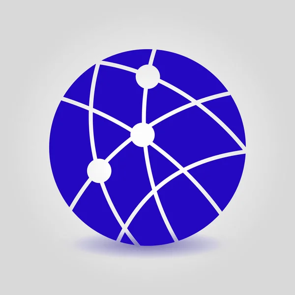 Tecnologia Globale Simbolo Del Segno Dell Icona Del Social Network — Vettoriale Stock