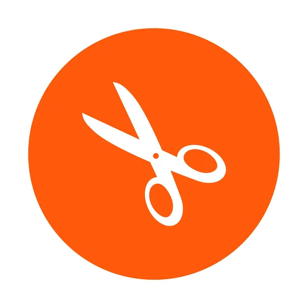 Scissors Icon Mark Cut Here Flat Design — Stock Vector