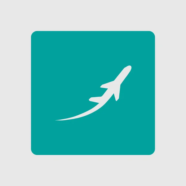 Biglietti Aerei Volo Aereo Volare Viaggio Decollo Elemento Silhouette Simbolo — Vettoriale Stock