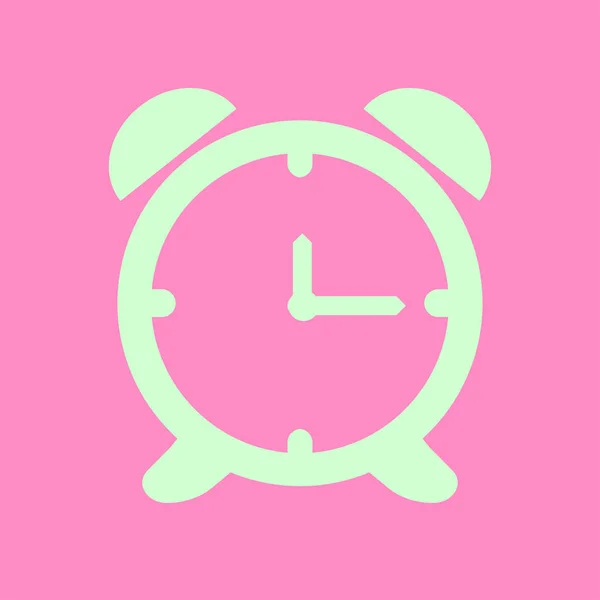 Horario Atención Día Cara Reloj Estilo Diseño Plano — Vector de stock