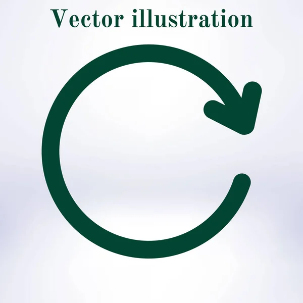 Icône Vecteur Signe Flèche Circulaire Flèche Qui Déplace Vers Droite — Image vectorielle