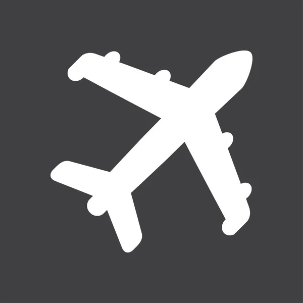 Ikony Samolotem Symbol Podróży Airplane Samolot Dołu Znak — Wektor stockowy