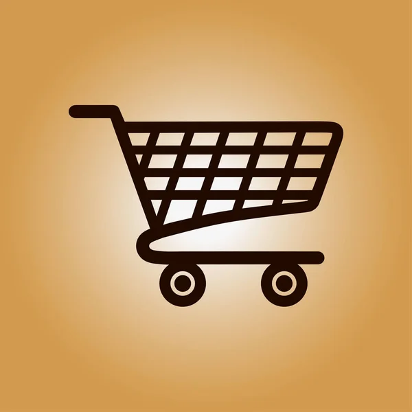 Płaskie Ikonę Wykresu Shopping Dodaj Produkt Koszyka — Wektor stockowy