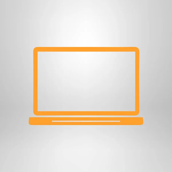 Egyszerű Ikon Ból Laptop Vektoros Illusztráció — Stock Vector