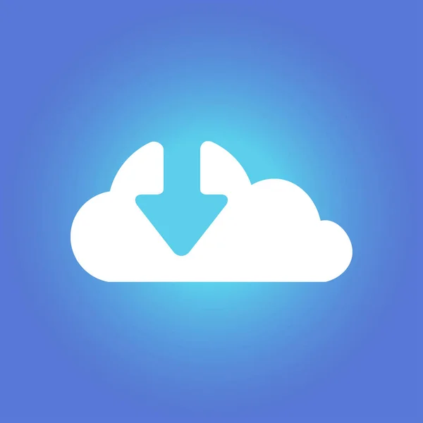 Herunterladen Vom Cloud Symbol Upload Taste Lastsymbol — Stockvektor