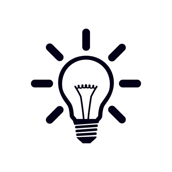 Εικονίδιο Σημείου Φως Λαμπτήρα Σύμβολο Λαμπτήρα Ιδέα Επίπεδη Σχεδίαση Στυλ — Διανυσματικό Αρχείο