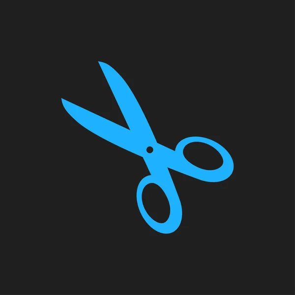 Scissors Icon Mark Cut Here Flat Design — Stock Vector