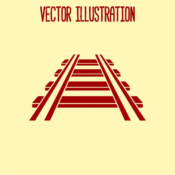 Vasúti Ikonra Vonat Jel Pálya Road Szimbólum — Stock Vector