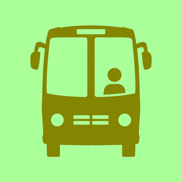 Bussymbol Schulbussymbol Internationaler Touristenverkehr Komfortable Fahrzeuge — Stockvektor