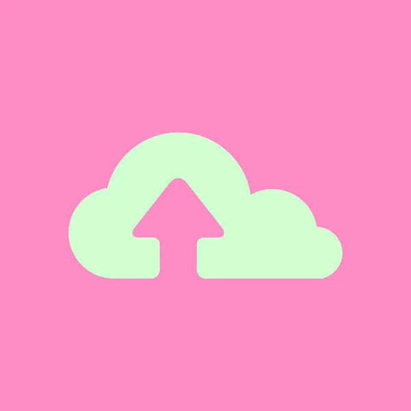 Upload Simples Ícone Nuvem Ilustração Vetorial —  Vetores de Stock