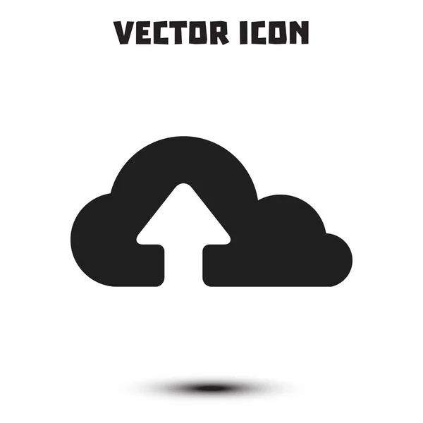 Einfaches Hochladen Vom Cloud Symbol Vektorillustration — Stockvektor