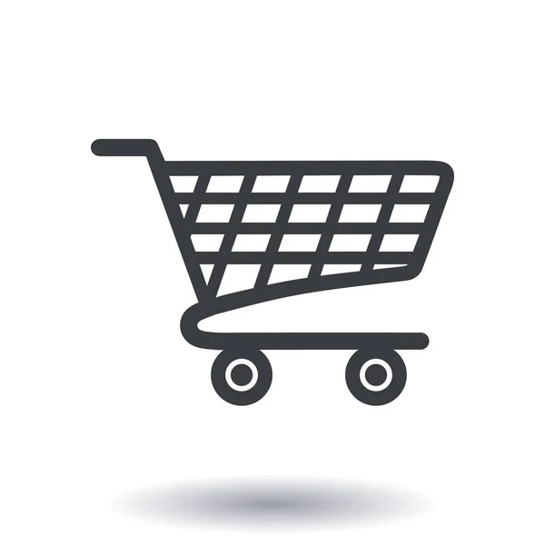 Icono Plano Carta Compras Añadir Producto Carrito — Archivo Imágenes Vectoriales