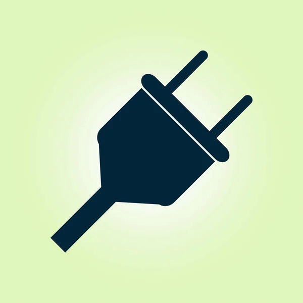 Vector Electrical Plug Symbol Web Flat Icon — Stock Vector