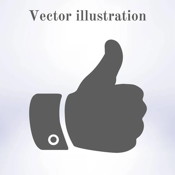 Como Icono Pon Dedo Alto Pulgar Encima Del Símbolo Estilo — Vector de stock