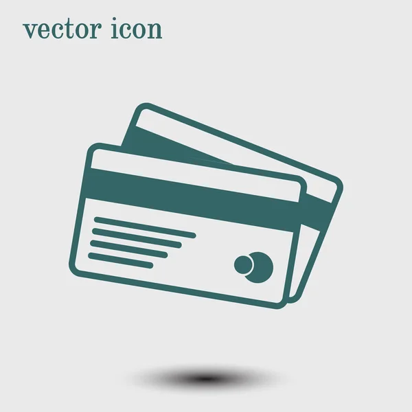 Vector Credit Cards Icon Flat Design Style — Stock Vector