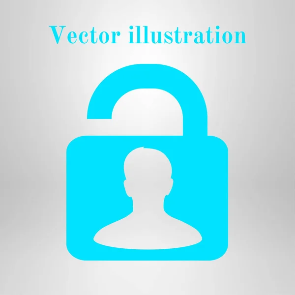 Enkelt Ikon Hængelås Vektor Illustration – Stock-vektor