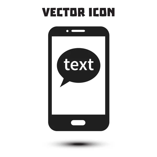 Mobile Chatting Icon Mobile Phone Representing Web Chatting Dialog — Stock Vector