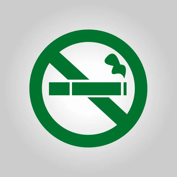 Nenhum Ícone Fumo Pare Fumar Símbolo Ilustração Vetorial Cigarro Com — Vetor de Stock