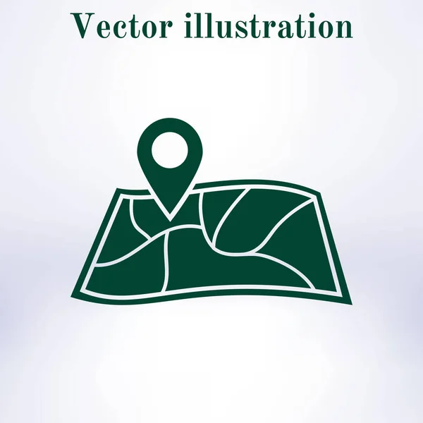 Icono Simple Mapa Pin Ilustración Vectorial — Vector de stock