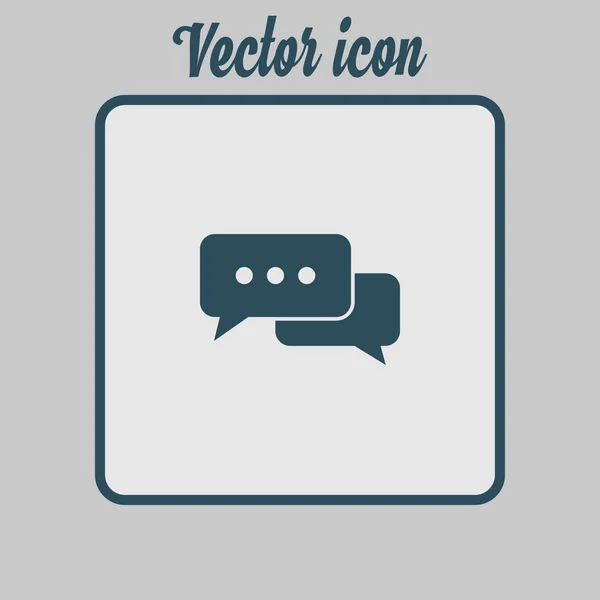 Icône Illustration Vectorielle Dialogue Style Design Plat — Image vectorielle