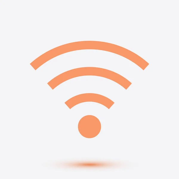 Simbolo Wifi Icona Della Rete Wireless Vettoriale Stile Design Piatto — Vettoriale Stock