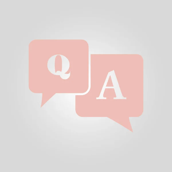 Sign Symbol Speech Bubbles Question Answer — Stock Vector