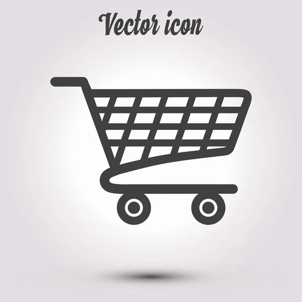 Icono Plano Carta Compras Añadir Producto Carrito — Vector de stock