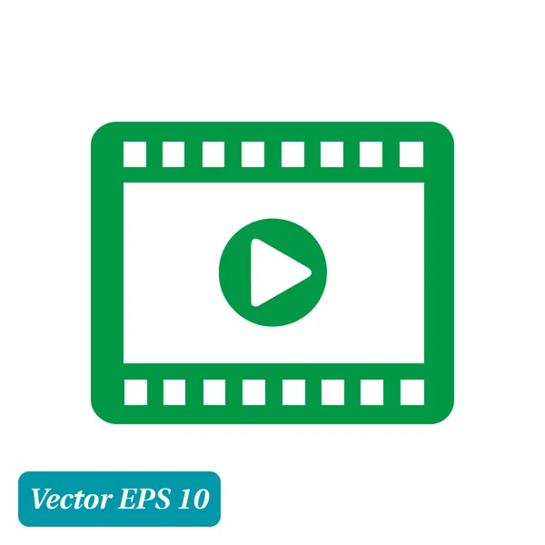 Icono Vídeo Simple Ilustración Vectorial — Vector de stock